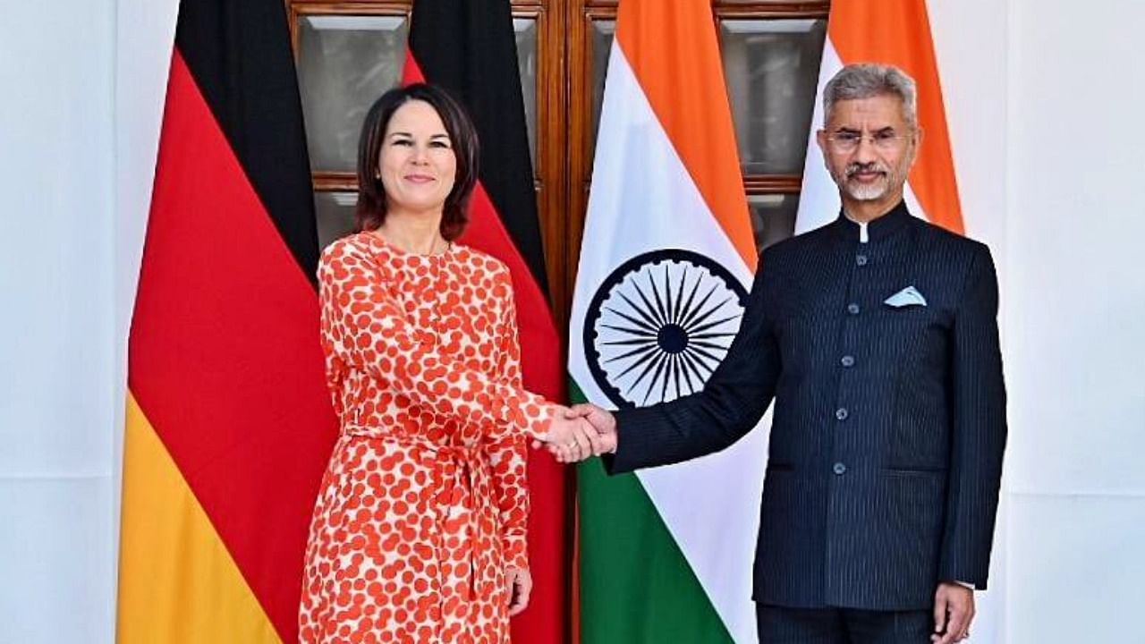 EAM S Jaishankar with German Foreign Minister Annalena Baerbock. Credit: Twitter / @DrSJaishankar