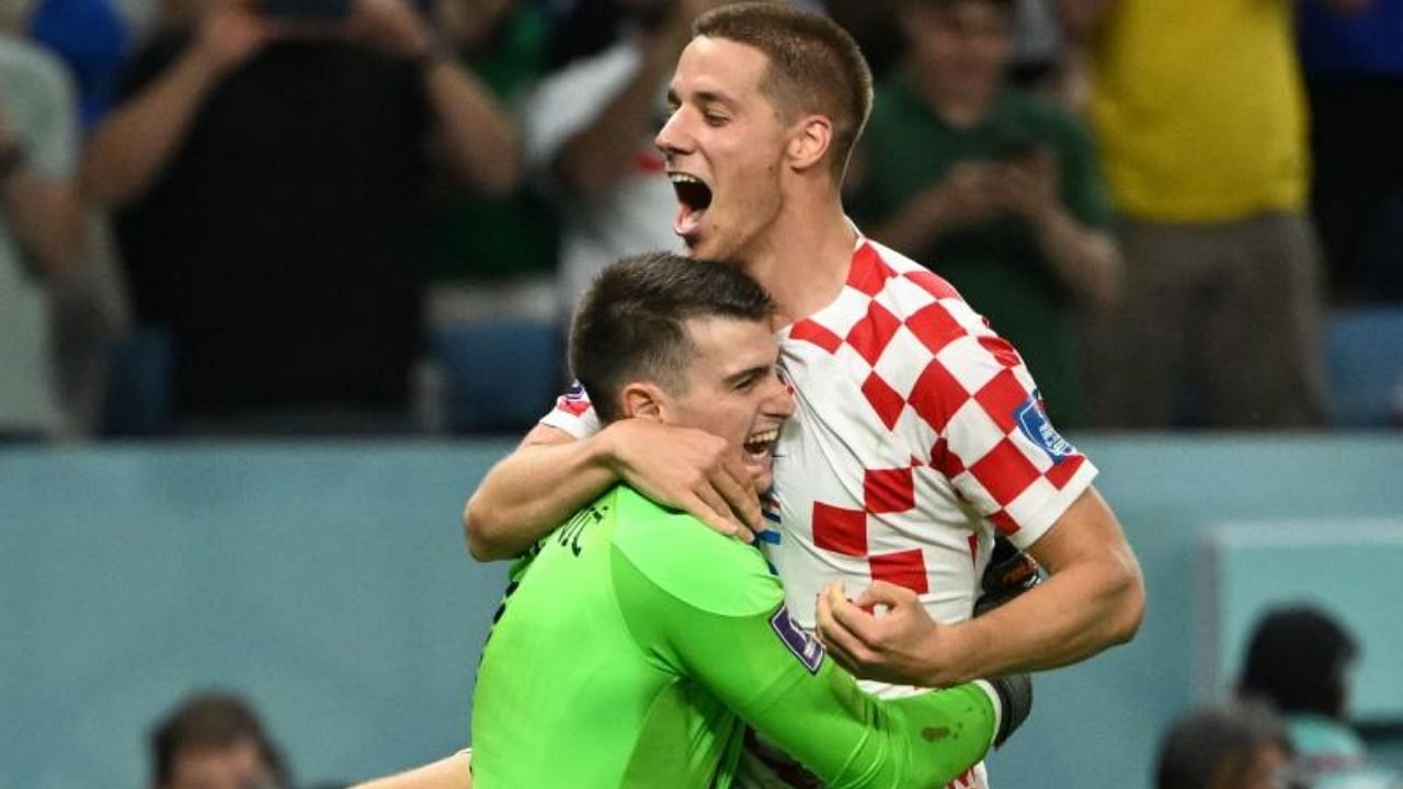 Croatia celebrates after their victory against Japan. Credit: AFP Photo