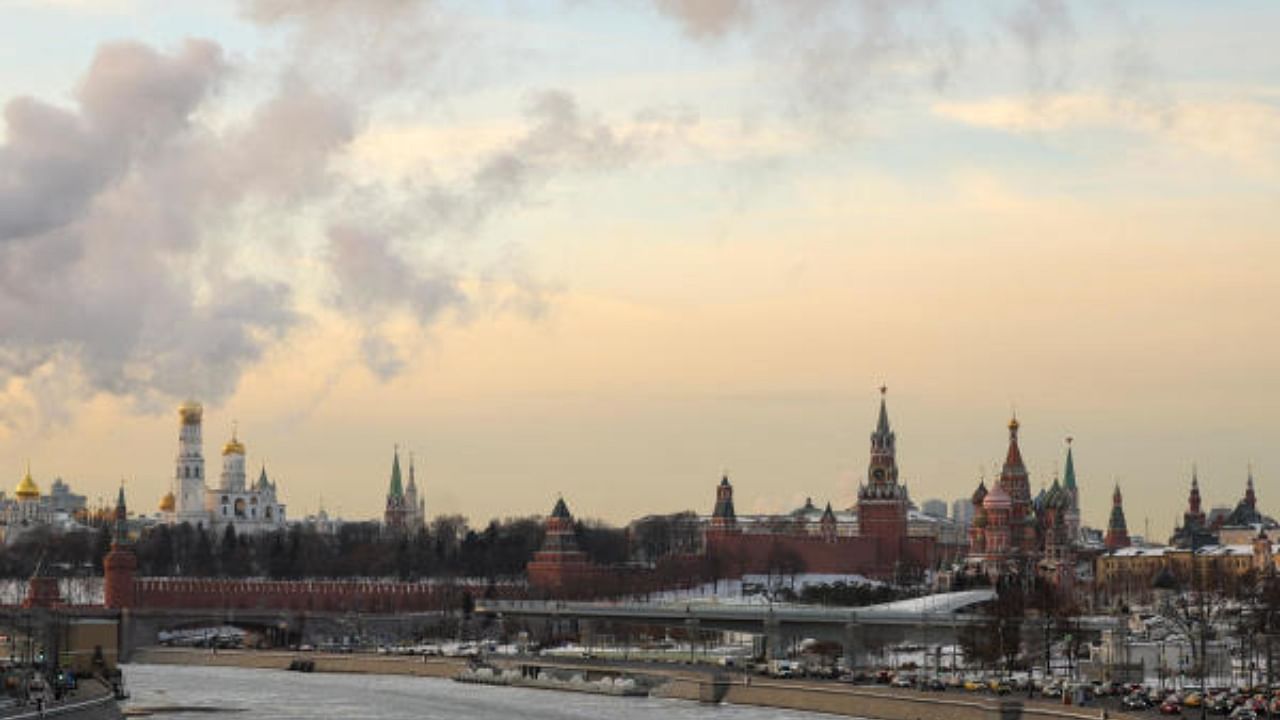 A general view of the Kremlin, St. Basil's Cathedral and Zaryadye Park in Moscow. Credit: AFP Photo