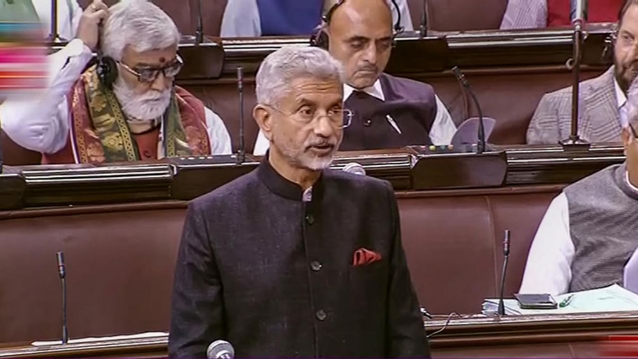 External Affairs Minister S. Jaishankar speaks in the Rajya Sabha on the first day of the Winter Session of Parliament. Credit: PTI Photo