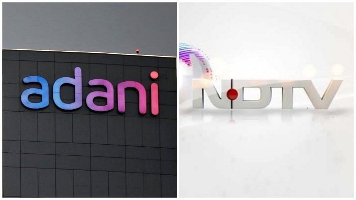 The Adani group acquired a 29.18 per cent stake in NDTV by buying a company backed by the television network's founders. Credit: Reuters, IANS Photos