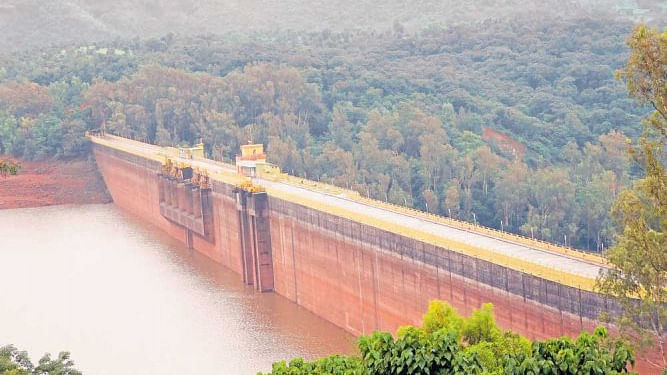 A panoramic view of Koyna dam in the Satara district in Maharashtra. Credit: DH Photo/Mrityunjay Bose