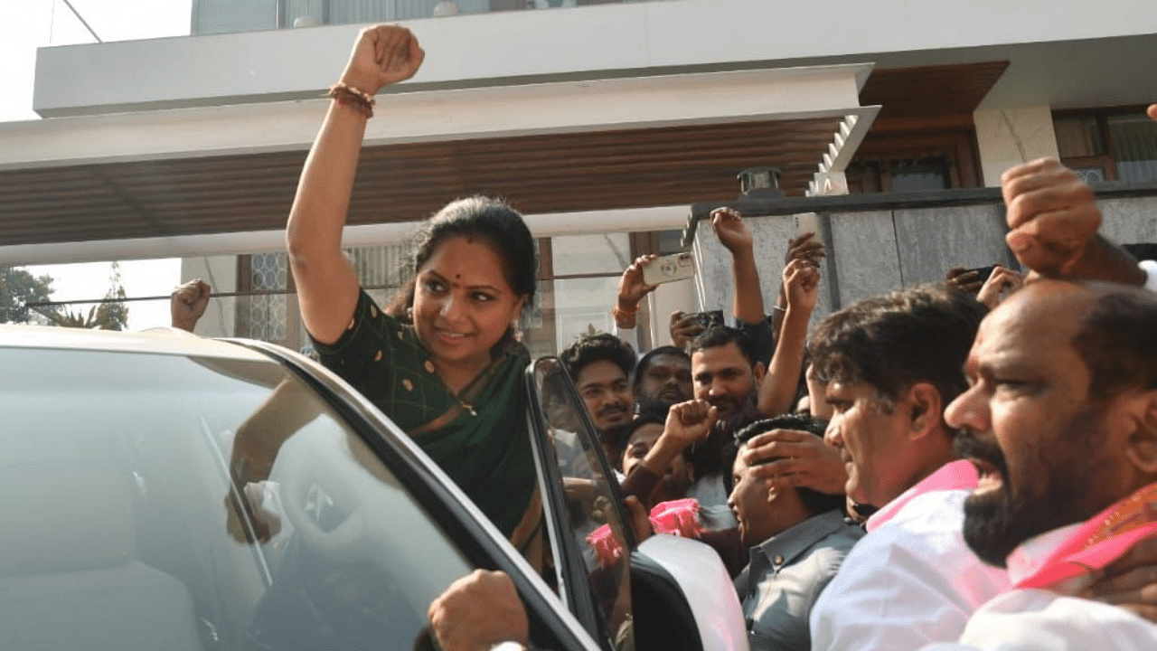 File photo of Telangana Chief Minister K Chandrasekhar Rao's daughter and BRS MLC K Kavitha. Credit: Special arrangement
