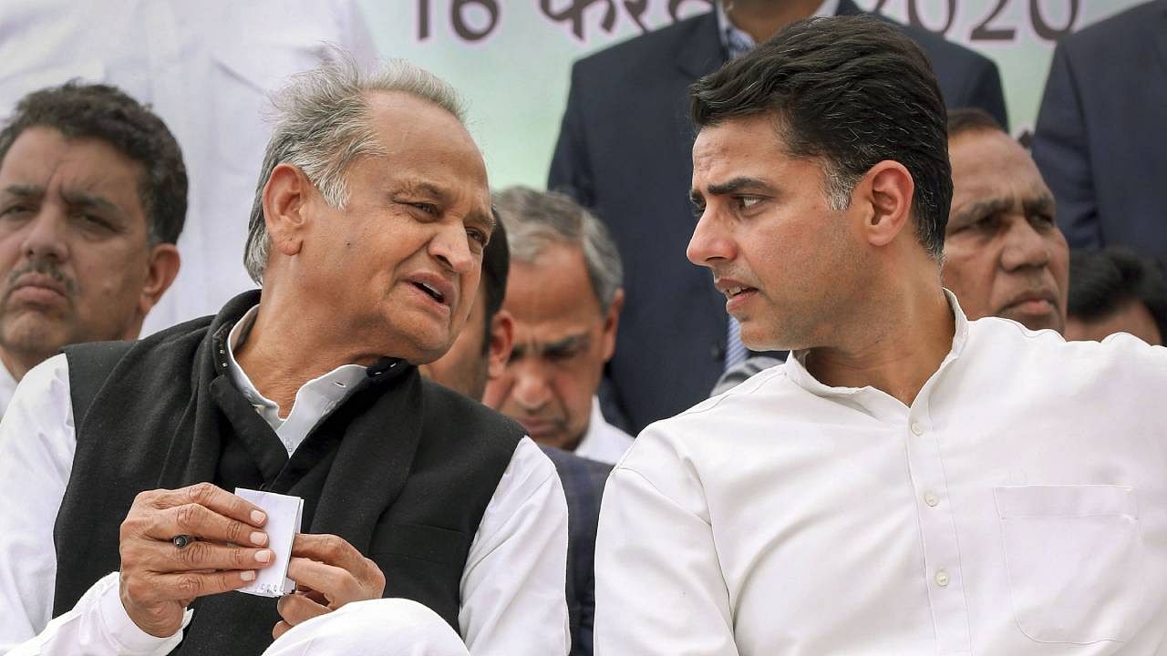 Ashok Gehlot and Sachin Pilot. Credit: PTI Photo