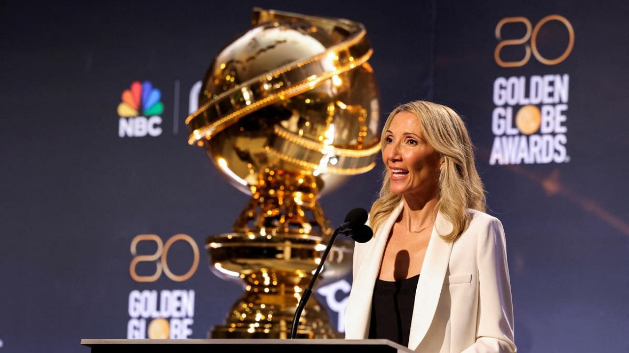 Hollywood Foreign Press Association (HFPA) President Helen Hoehne speaks during the 80th Annual Golden Globe Awards Nominations announcement in Beverly Hills. Credit: Reuters photo