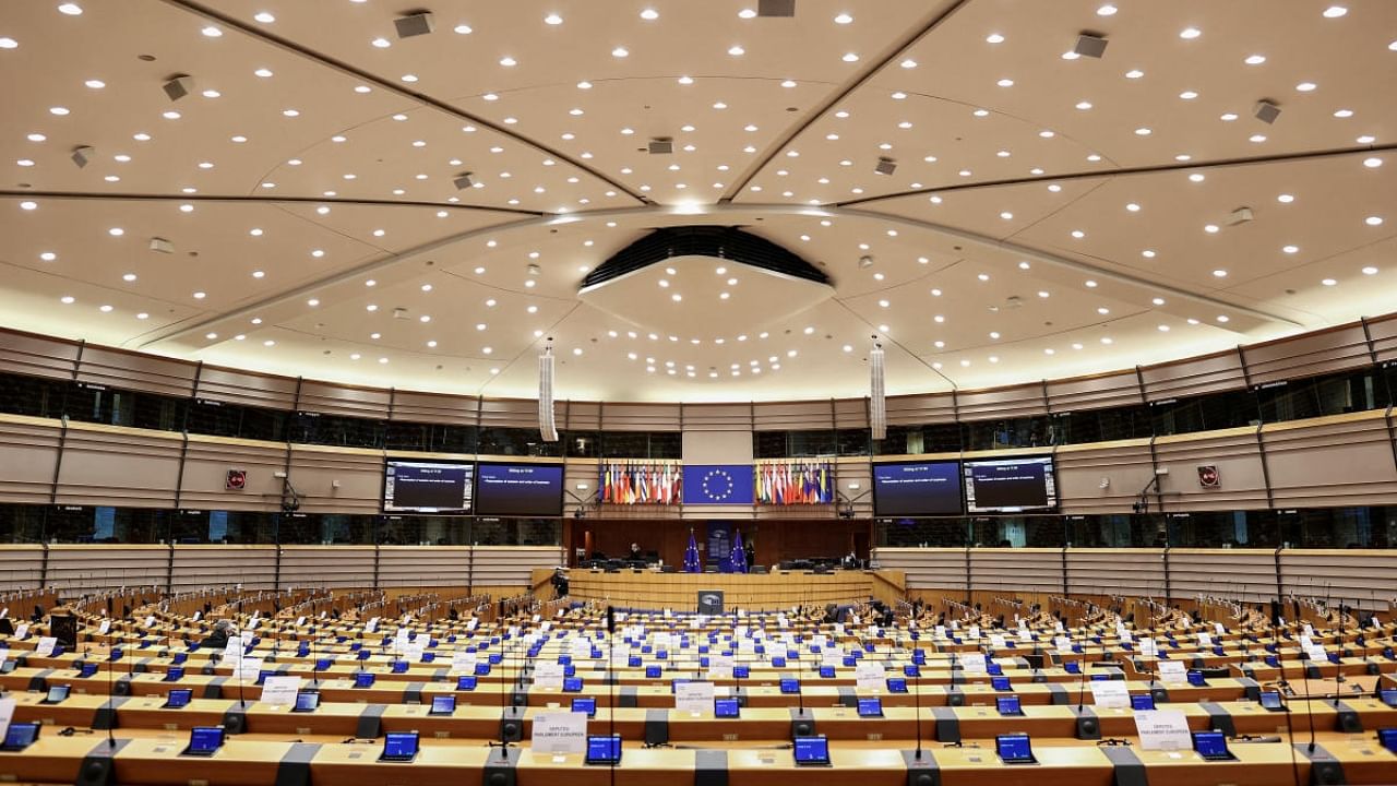View of European Parliament chamber. Credit: Reuters File Photo