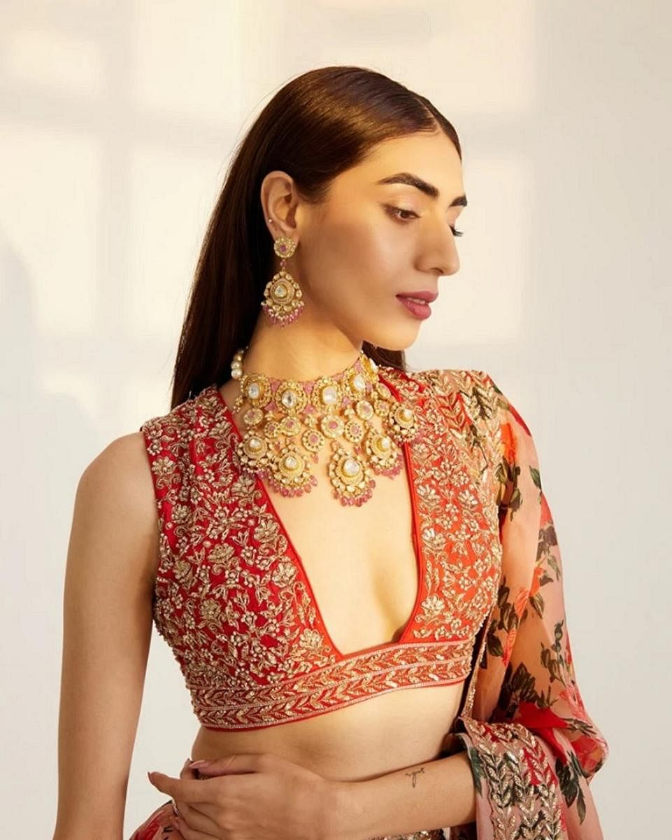Jaipur-based fashion designer Radhika says red communicates the festive mood.
