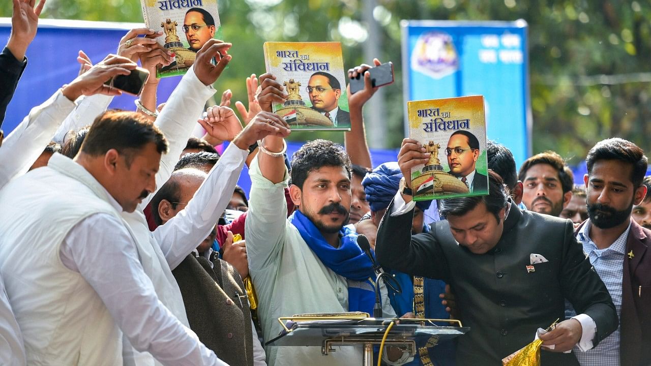 Azad's popularity among Dalit youths has been growing since he was an activist in his Bhim Army. Credit: PTI Photo