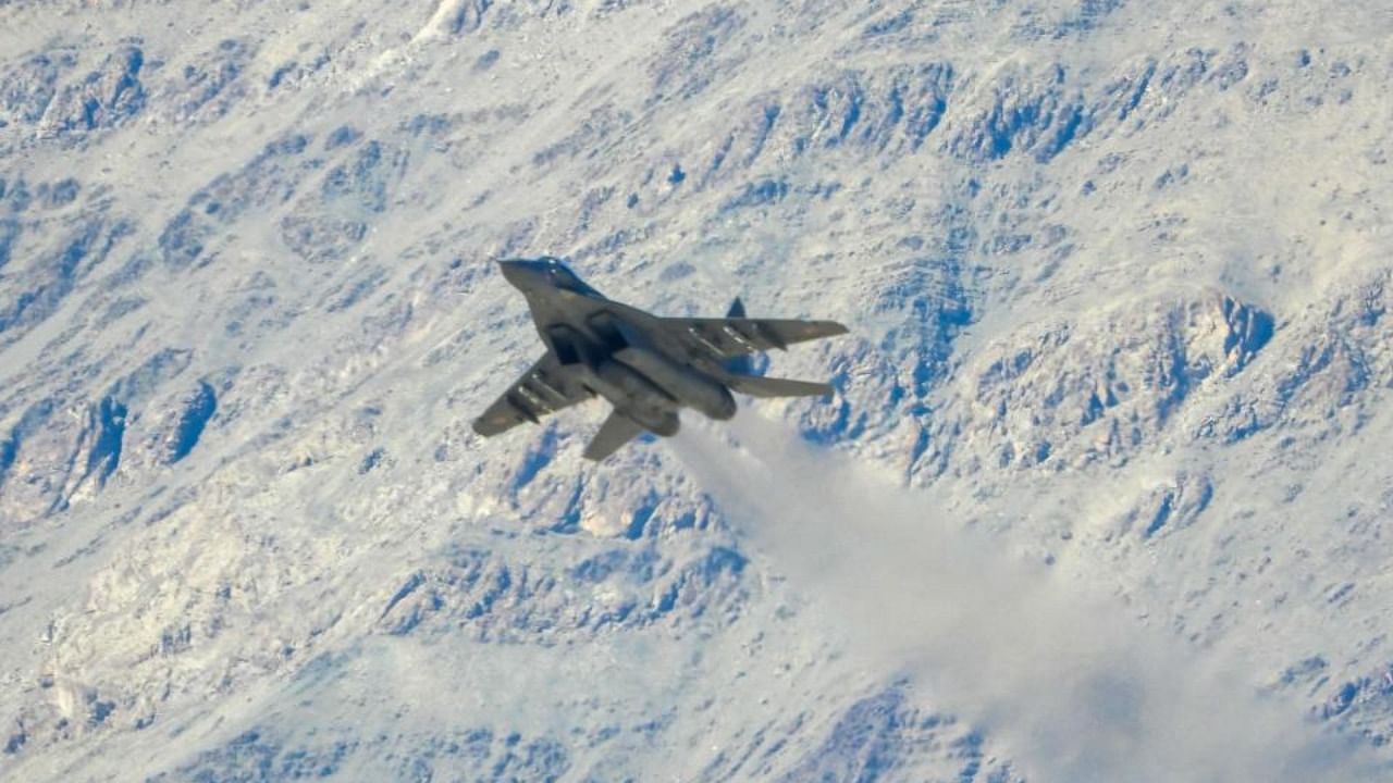 In this file photo taken on September 9, 2020, an Indian Air Force fighter jet takes off from an airbase in Leh, the joint capital of the union territory of Ladakh bordering China. Credit: AFP Photo