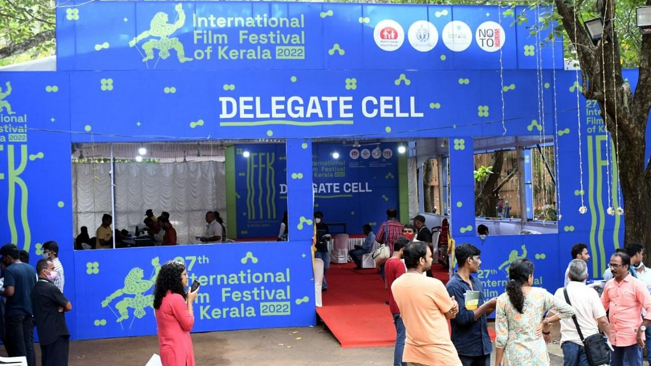 Preparations underway for the upcoming 27th International Film Festival of Kerala (IFFK), in Thiruvananthapuram. Credit: PTI file photo