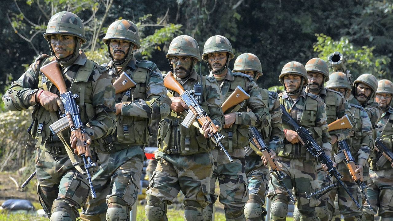 The Indian Army gave a solid beating to the PLA invaders, which were armed, as in the past, with barbed wire clubs, sticks and other equipment. Credit: PTI Photo