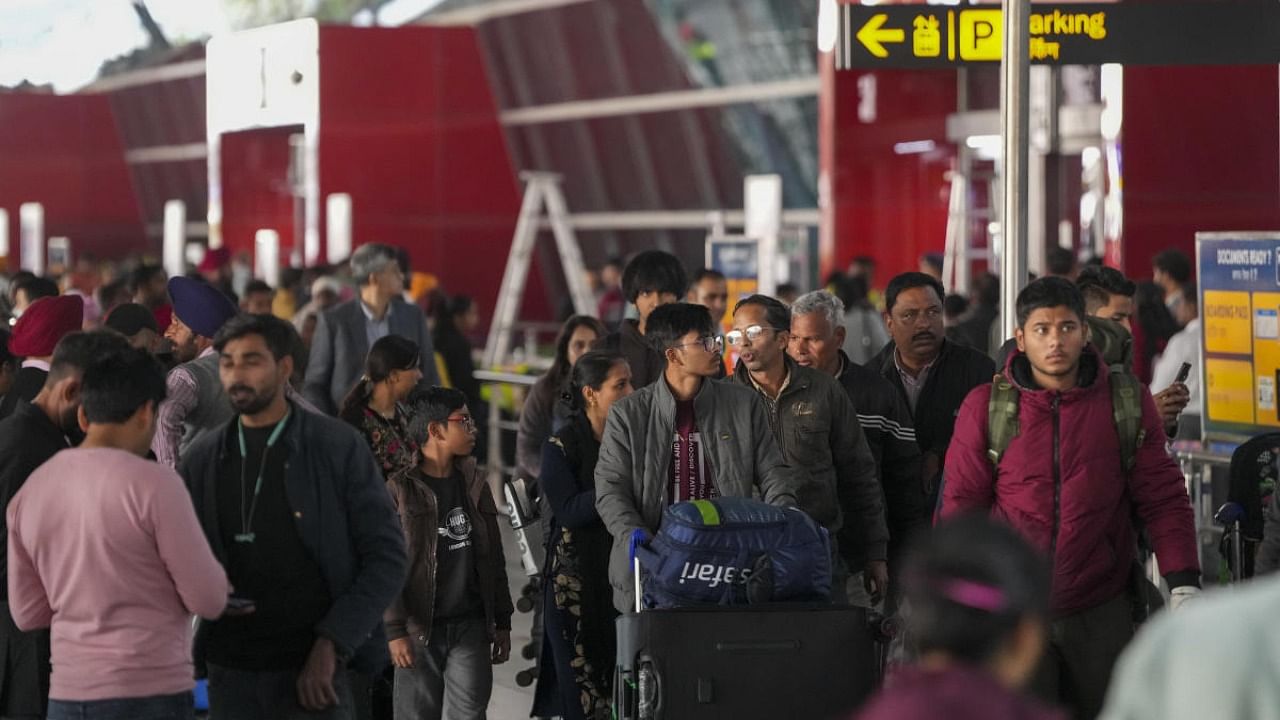 Crowd at T3 IGI Airport departure, in New Delhi, Tuesday, Dec. 13, 2022. Credit: PTI Photo