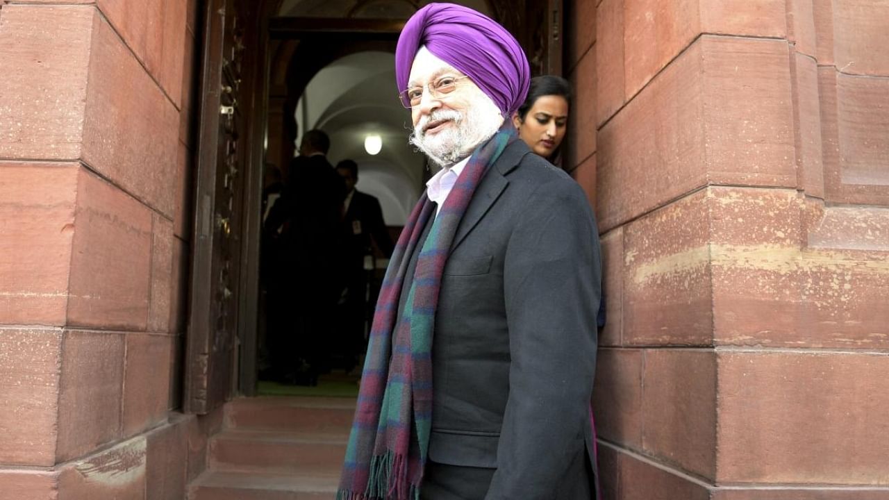 Union Minister for Housing and Urban Affairs Hardeep Singh Puri. Credit: PTI Photo