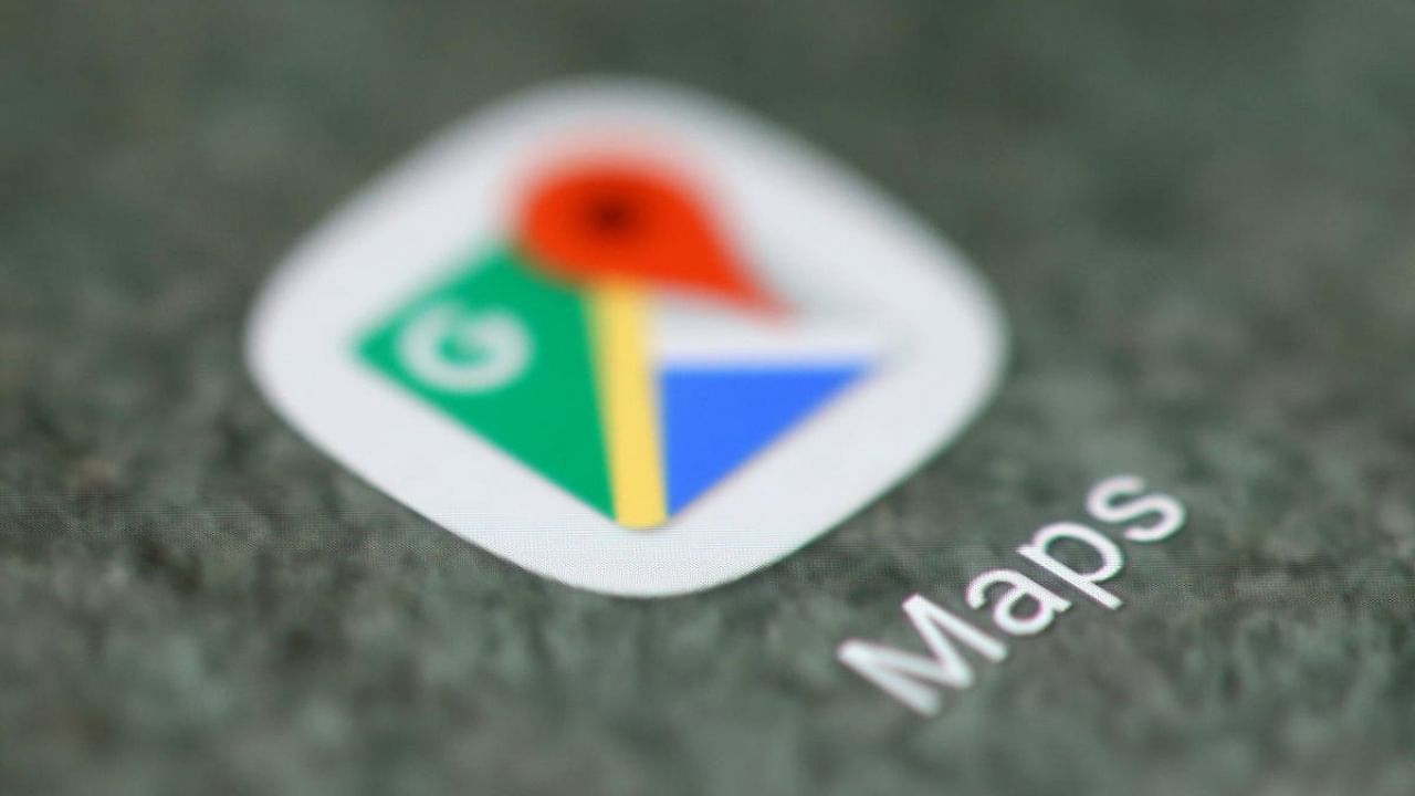 The Google Maps app logo is seen on a smartphone. Credit: Reuters File Photo