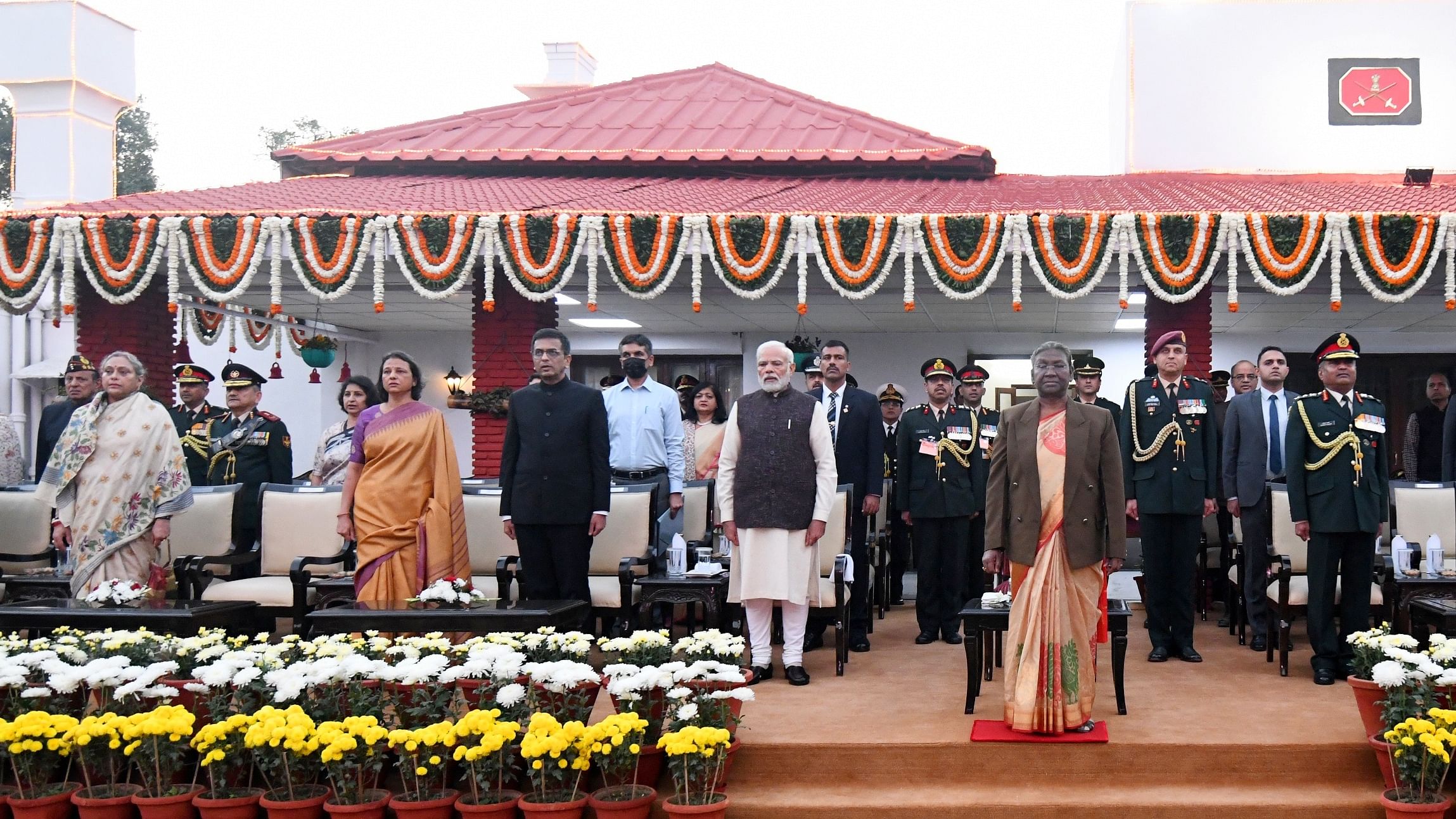 'At Home' reception at Army House. Credit. Twitter/@narendramodi