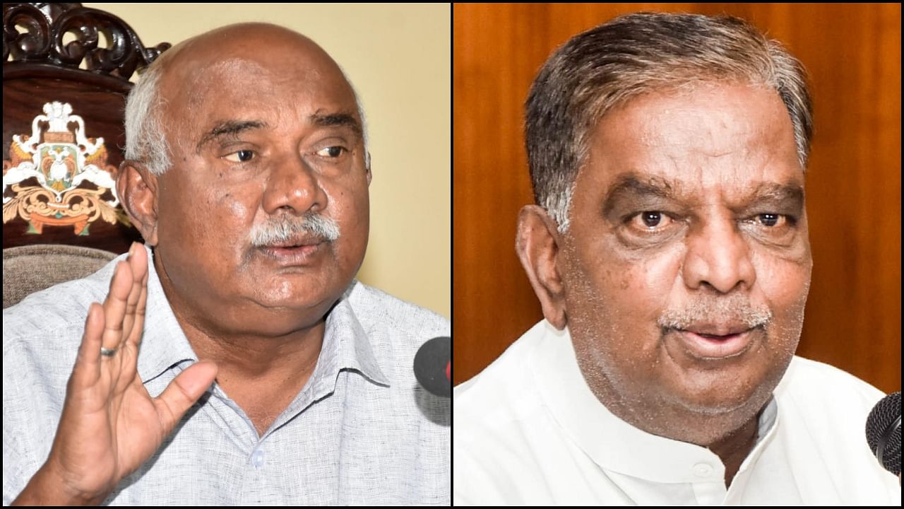 A H Vishwanath (L) and V Srinivas Prasad (R). Credit: DH Photos