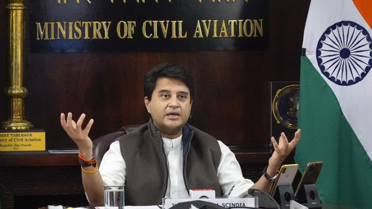 Union Minister for Civil Aviation Jyotiraditya Scindia. Credit: PTI Photo