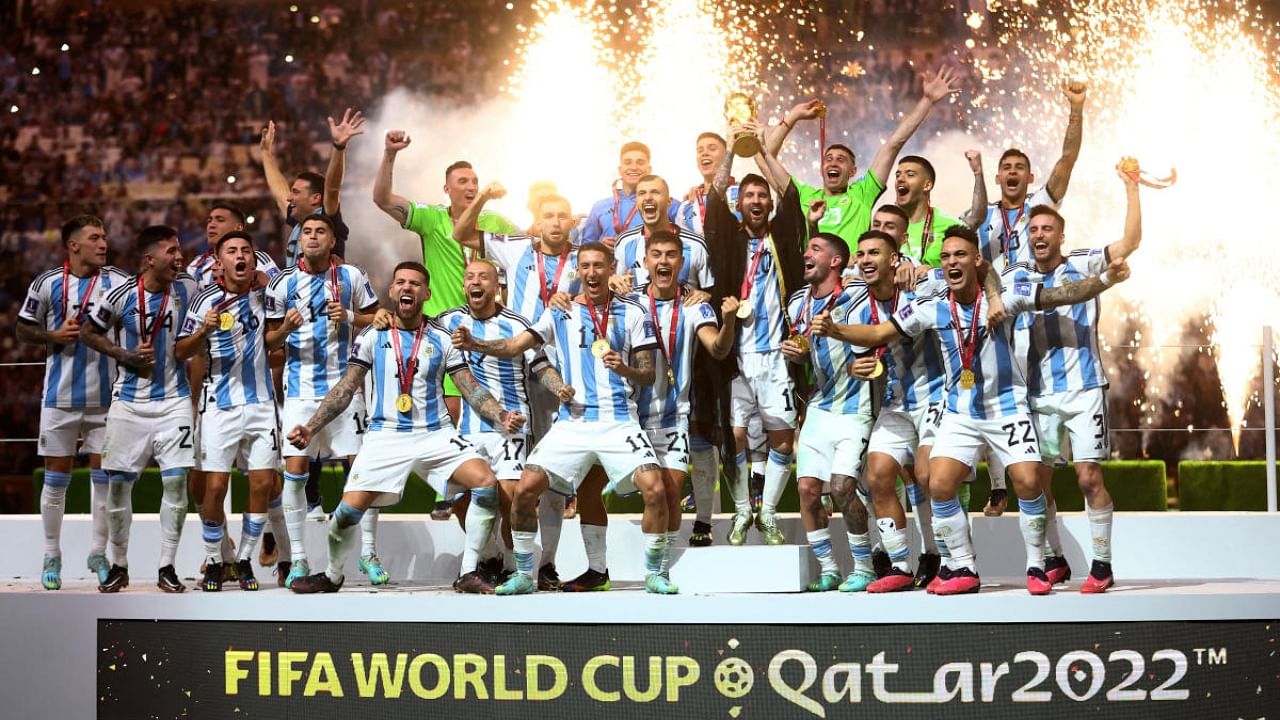 Argentina after their World Cup win. Credit: Reuters Photo