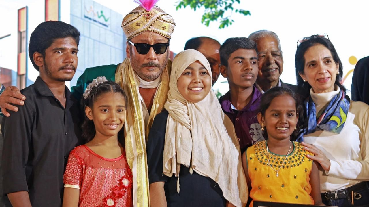 Actor Jackie Shroff at the inauguration of the childcare home for bone marrow transplant in Bengaluru city. Credit: DH Photo/Jimmy James