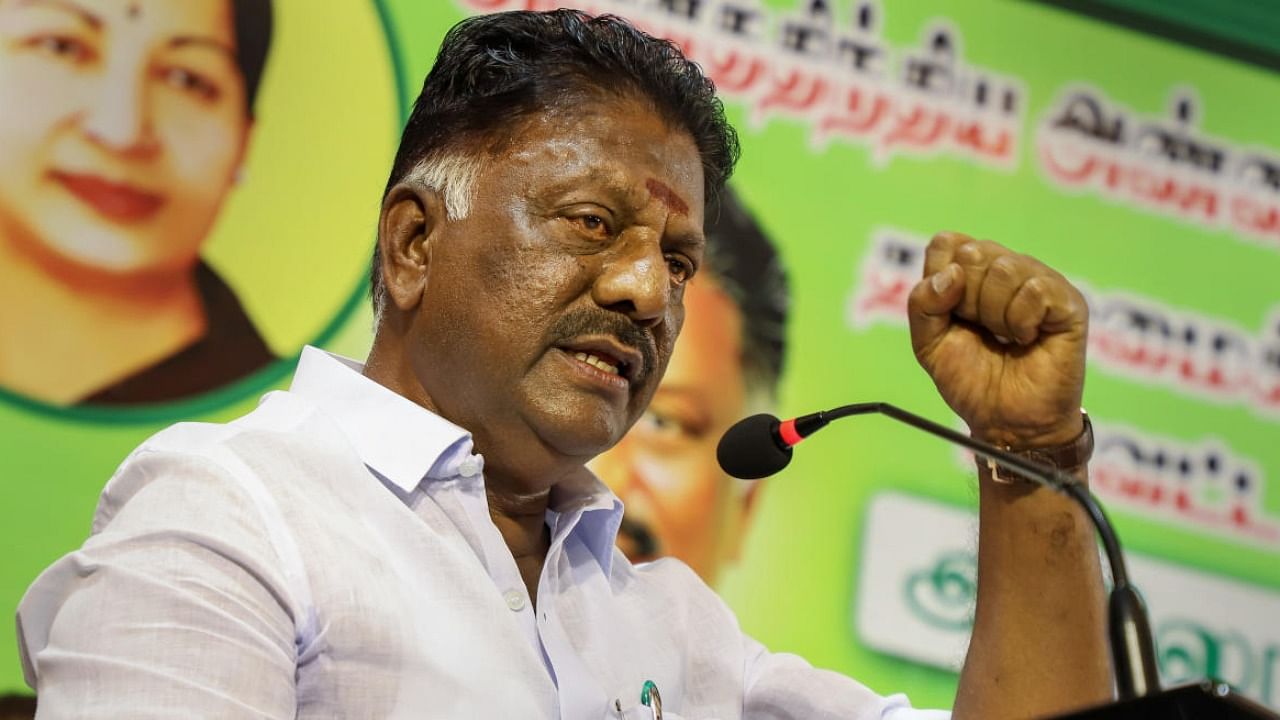 Former Tamil Nadu deputy chief minister O. Panneerselvam. Credit: PTI Photo