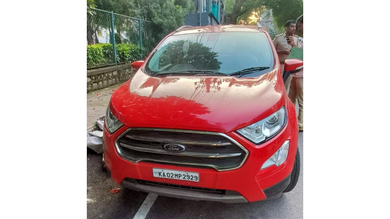 The car in which the deceased, Vijay Kumar, was found. Credit: Special arrangement