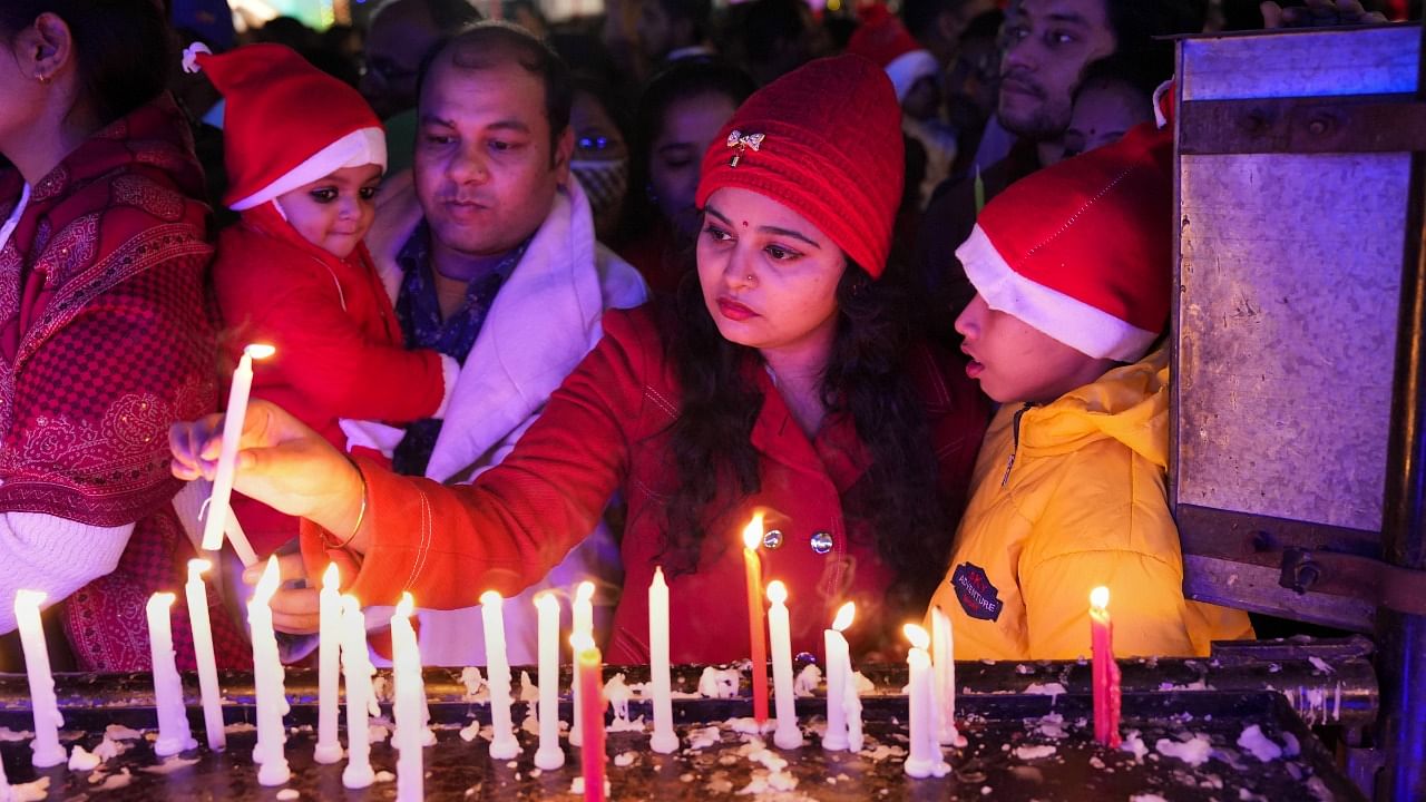 The pandemic had put a halt to big congregations with most churches hosting socially distanced celebrations for two years. Credit: PTI Photo