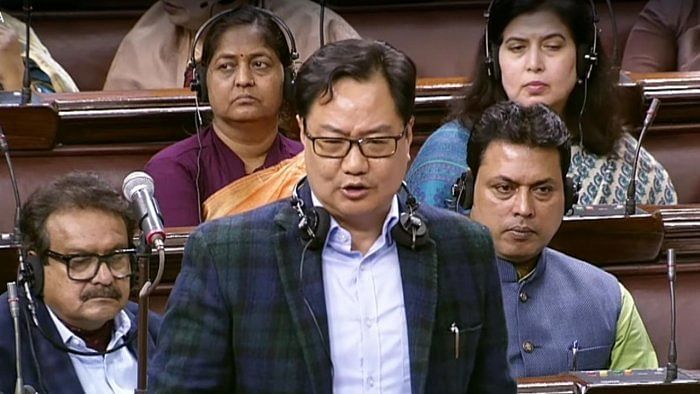 Law Minister Kiren Rijiju. Credit: IANS Photo