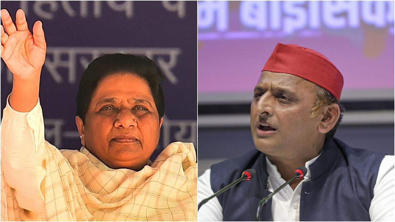 BSP chief Mayawati(L) and SP supremo Akhilesh Yadav. Credit: PTI File Photo