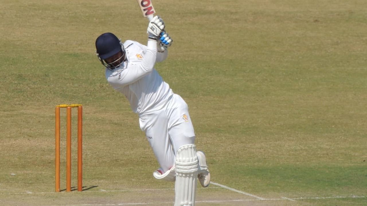 Karnataka's Manish Pandey produced plenty of such audacious shots in his scintillating 186-ball 208 against Goa on Wednesday. Credit: Special arrangement