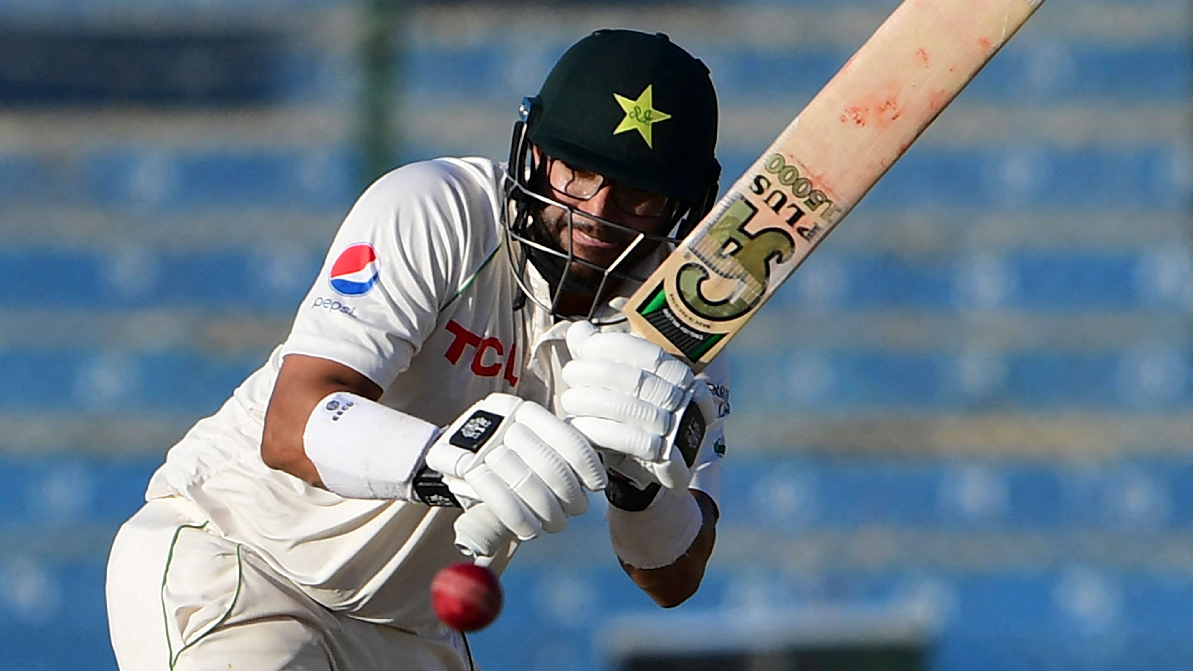 Pakistan's Imam-ul-Haq plays a shot during the fourth day of the first Test match between Pakistan and New Zealand. Credit: AFP Photo