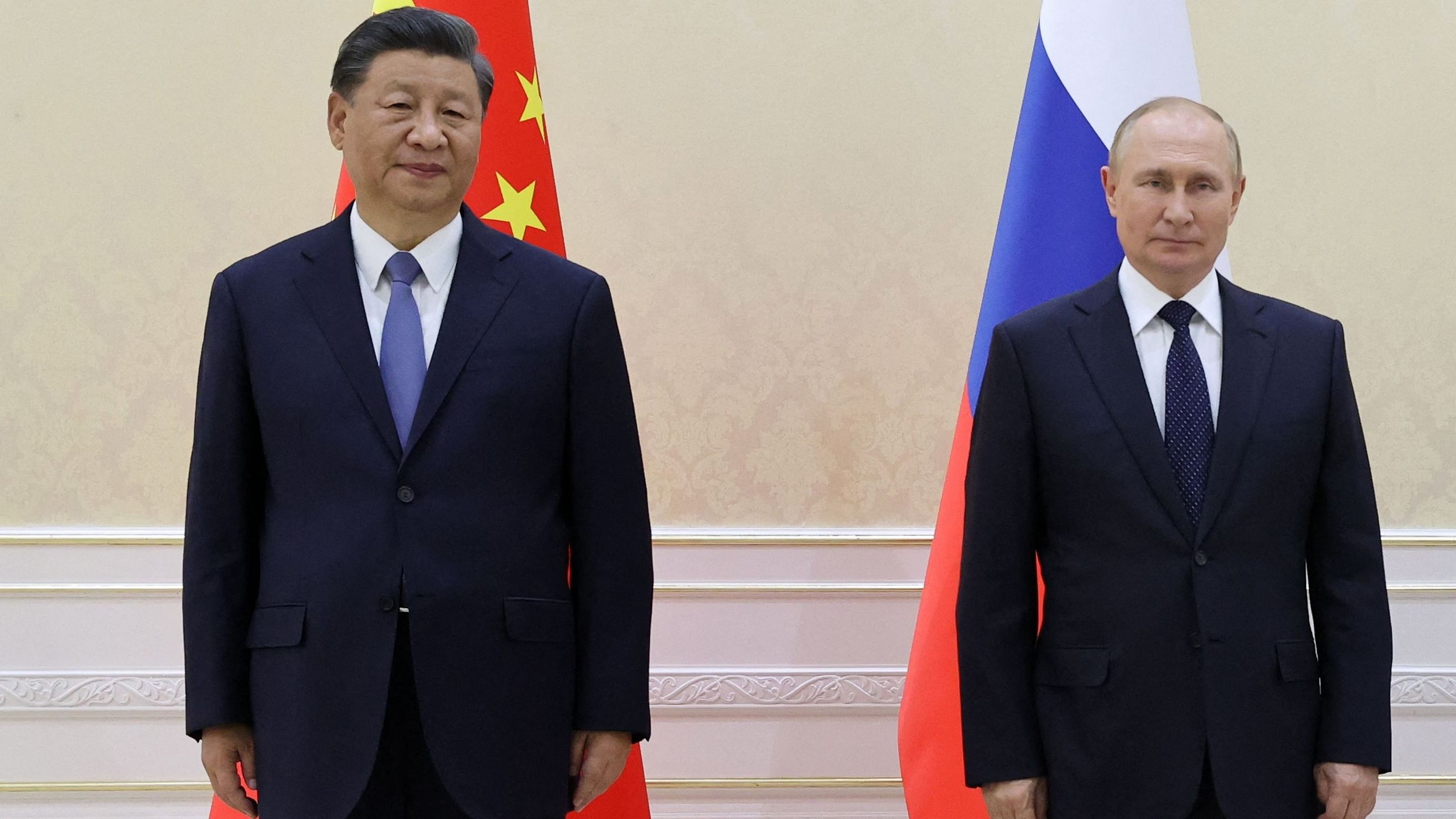 China's President Xi Jinping and Russian President Vladimir Putin. Credit: AFP Photo