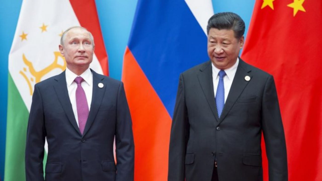 Russian leader Vladimir Putin and Chinese President Xi Jinping. Credit: AP Photo