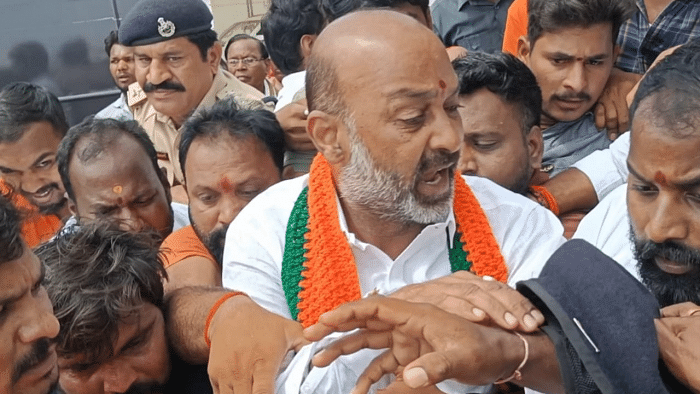 Telangana Bharatiya Janata Party president Bandi Sanjay Kumar. Credit: IANS Photo