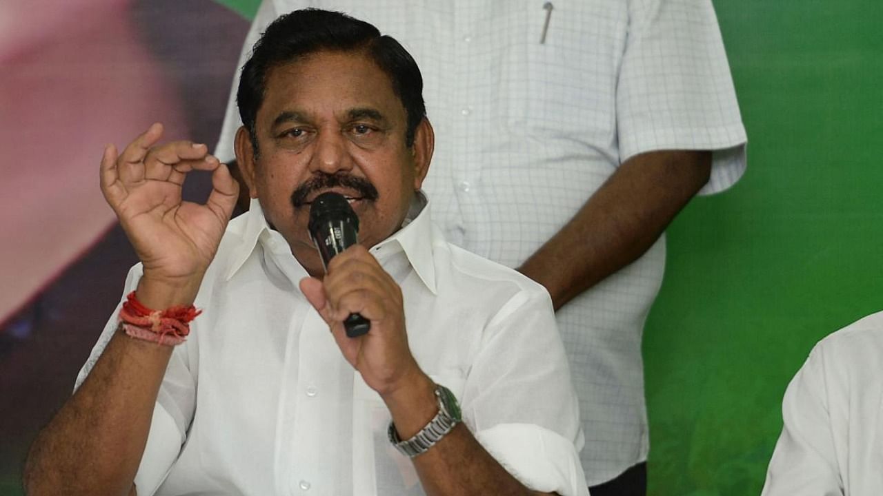 Palaniswami said it is a shame that Chief Minister M K Stalin, who is in-charge of the Home Ministry, is not able to save “police women” from his own party members. Credit: AFP file photo
