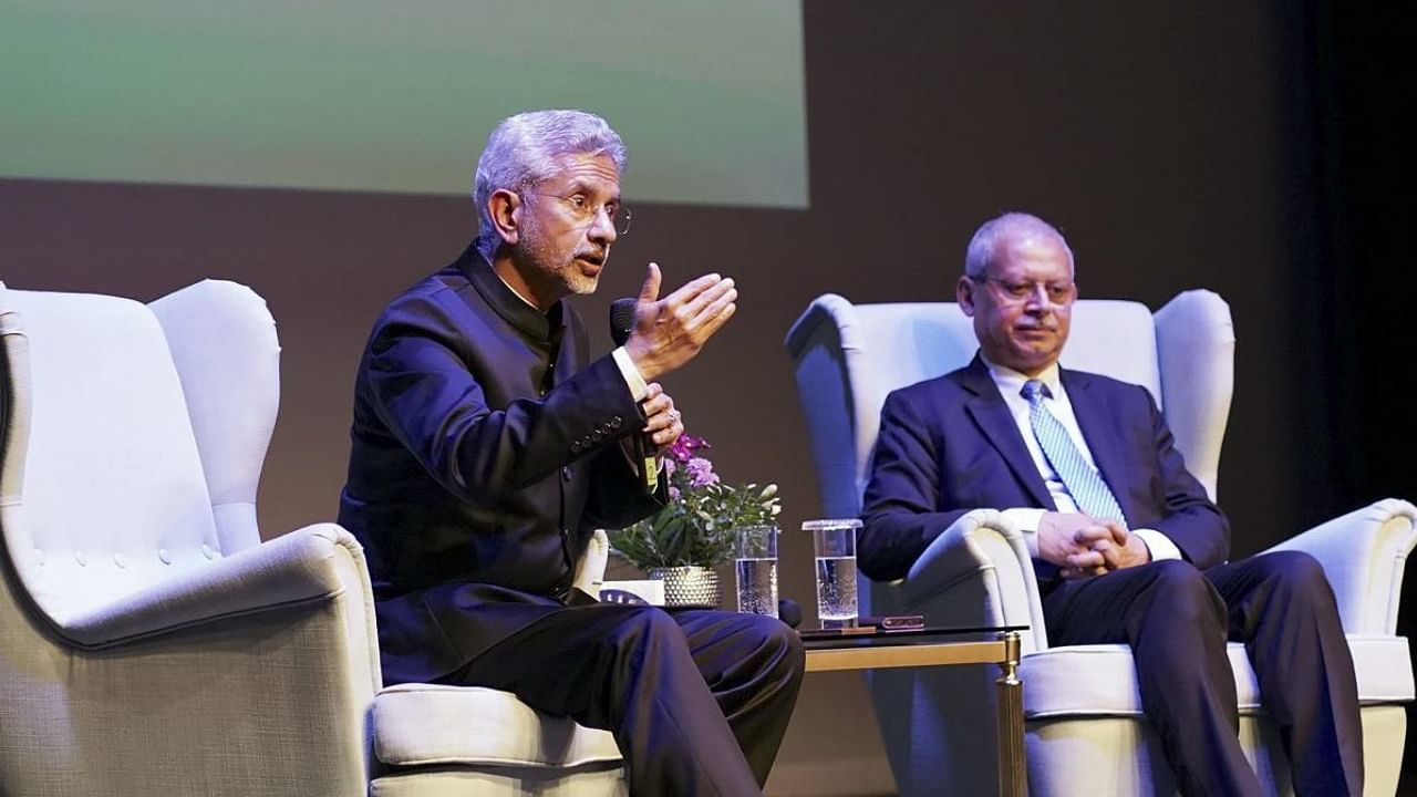 External Affairs' Minister S Jaishankar interacts with the Indian community in Vienna, Austria. Credit: PTI Photo