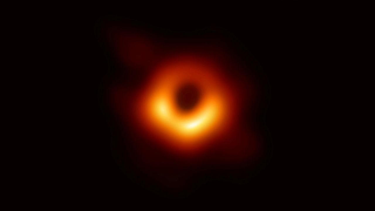 Handout photo of the first ever photo of a black hole, taken using a global network of telescopes. Credit: Event Horizon Telescope (EHT)/National Science Foundation/Handout via Reuters