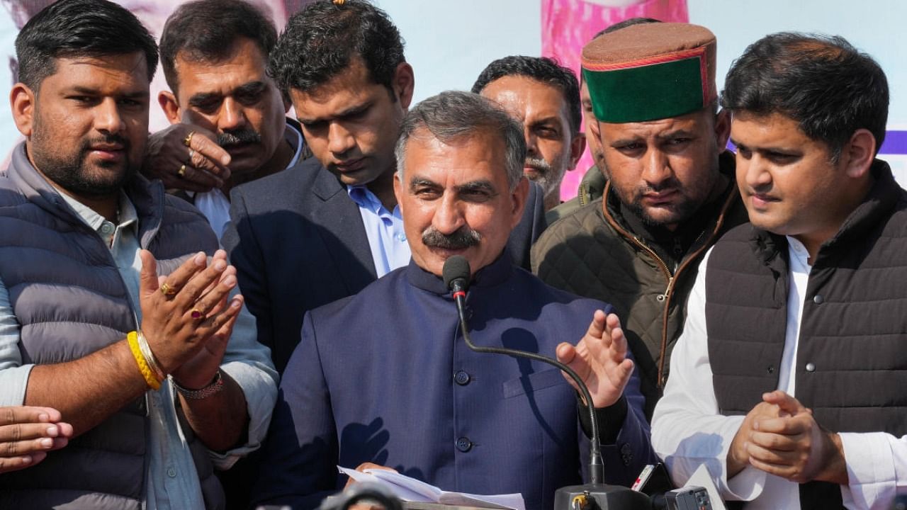 CM Sukhu will be returning to Himachal on Saturday from Delhi after consultation with Congress high command. Credit: PTI File Photo