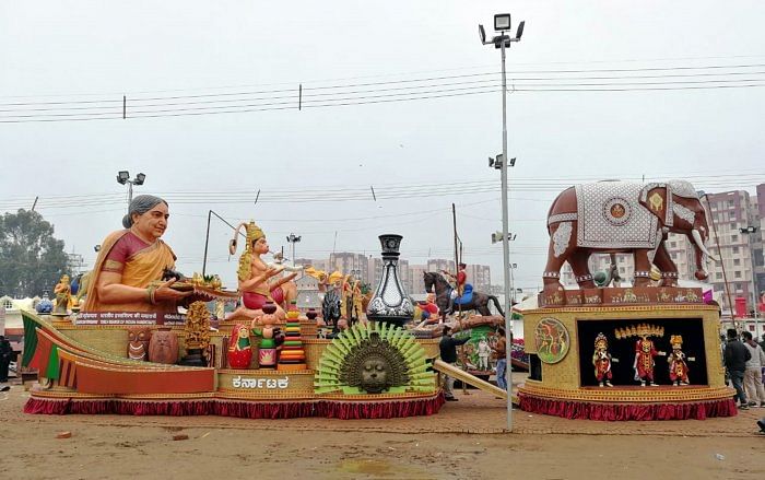 Karnataka state tableau at a Republic Day parade in New Delhi: Credit: DH Photo