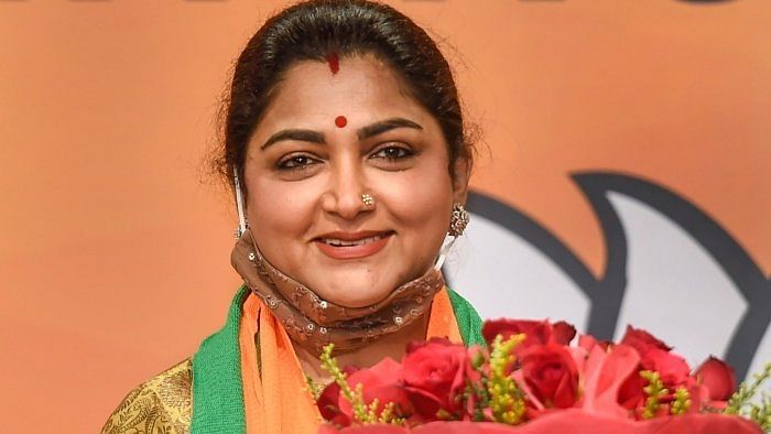 BJP's Khushbu Sundar. Credit: PTI File Photo