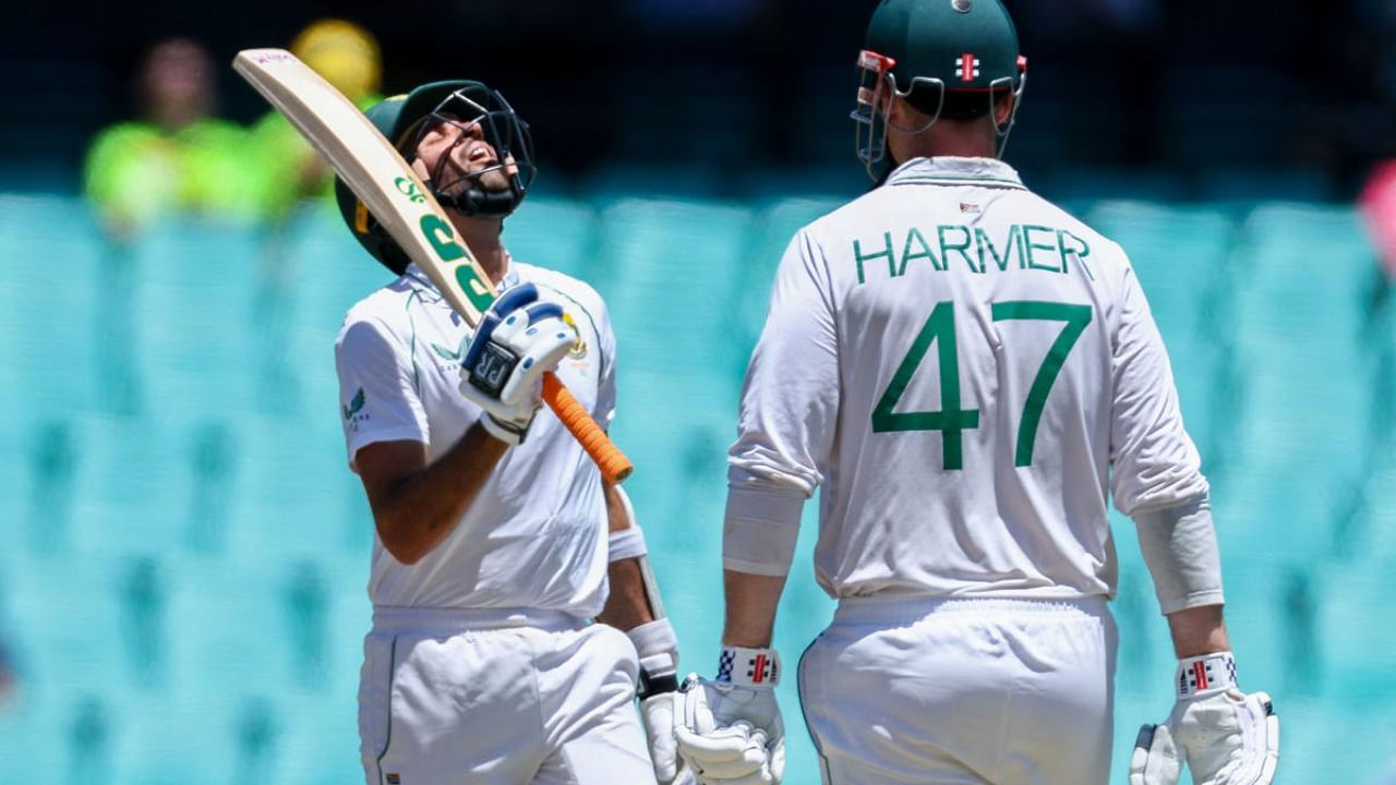 Maharaja, Harmer partnership in game against Australia. Credit: AFP Photo