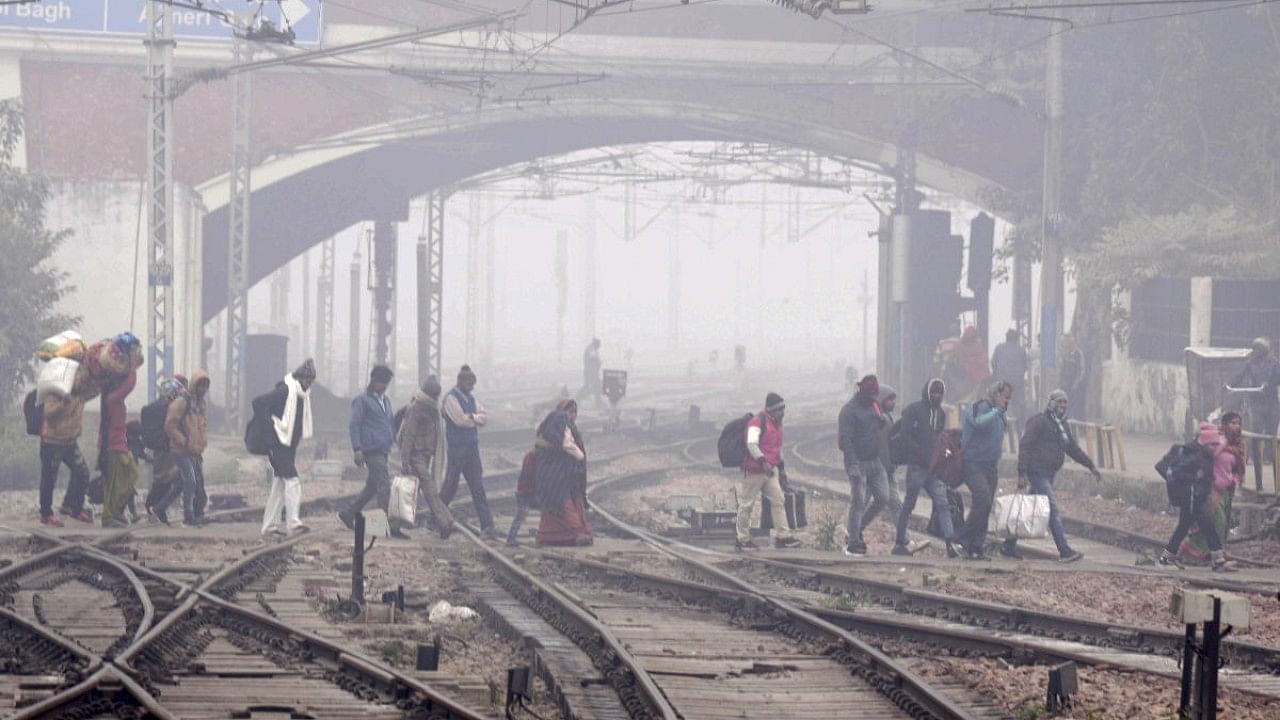 Trains delayed due to fog. Credit: PTI Photo