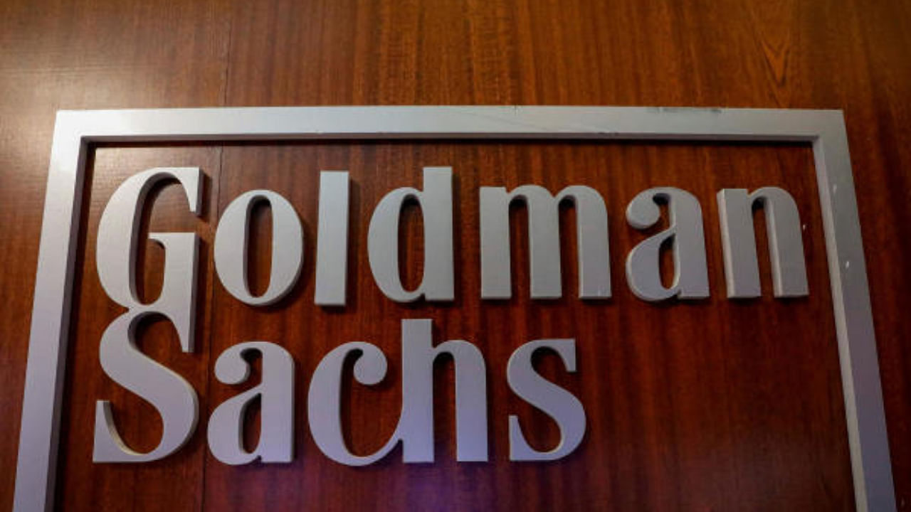 The Goldman Sachs company logo is seen in the company's space on the floor of the NYSE in New York. Credit: Reuters File Photo