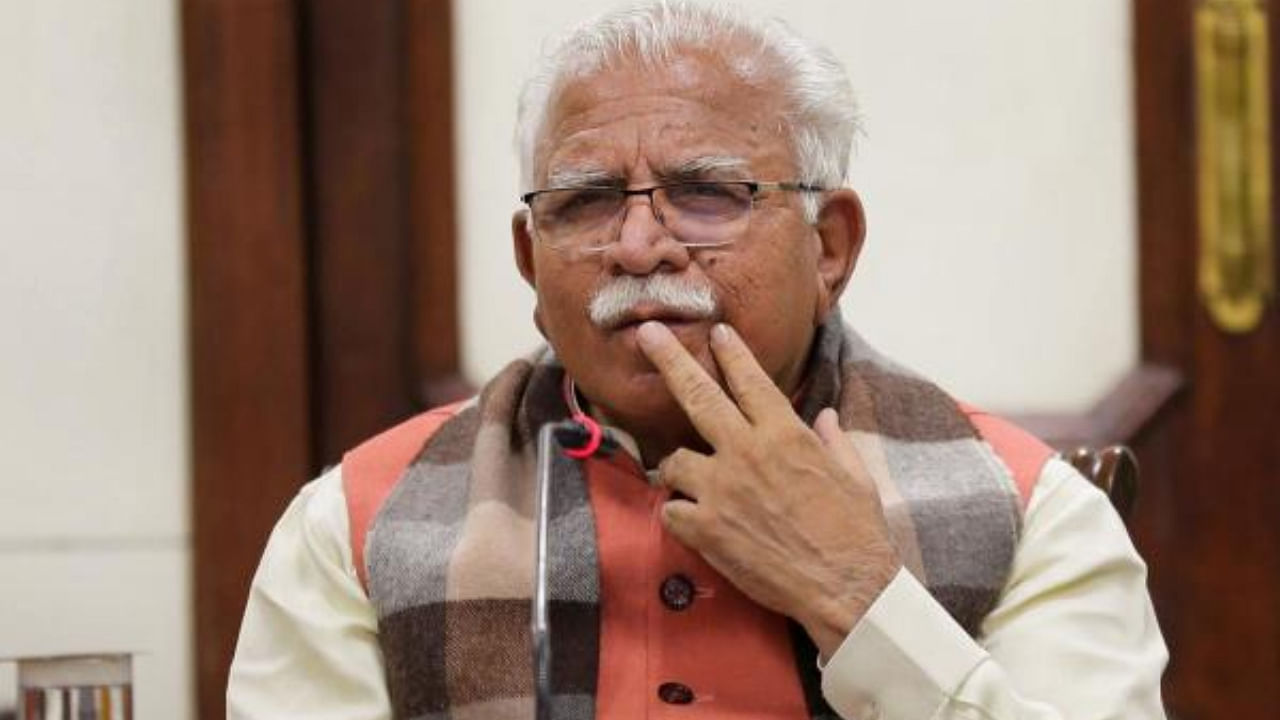 Haryana CM Manohar Lal Khattar: Credit: PTI Photo