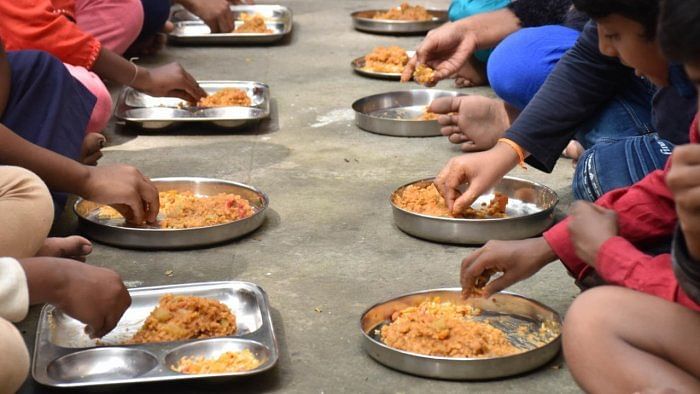 Midday meal. Representative Image. Credit: DH Photo