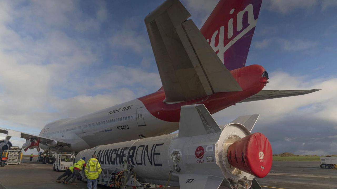The Virgin Atlantic Boeing 747 aircraft will carry the rocket. Credit: AP/PTI Photo