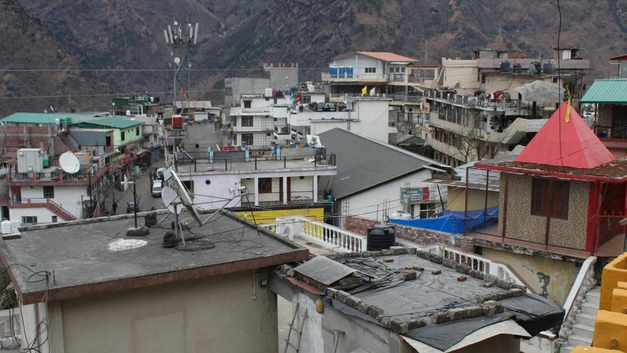 A general view shows the town of Joshimath. Credit: AFP Photo