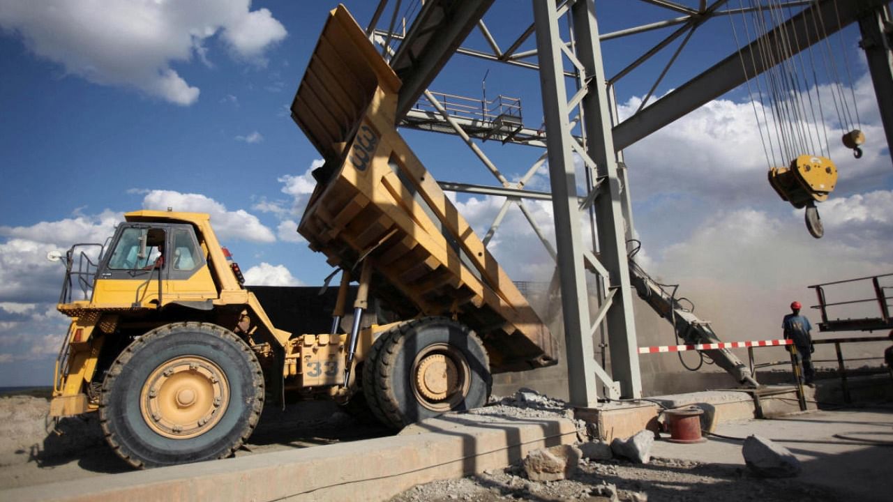 Representative image of machinery outside a copper mine. Credit: Reuters File Photo