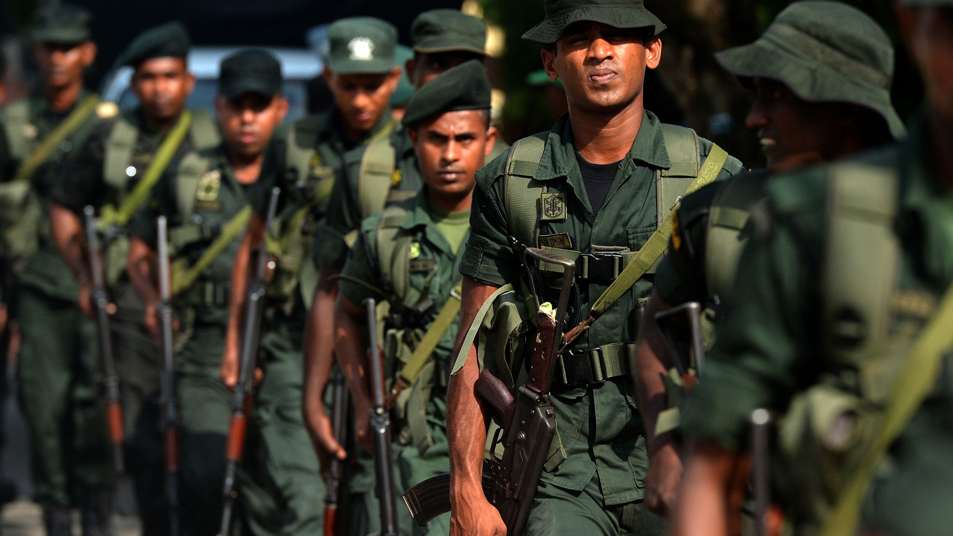 "Military spending is basically state-borne expenditure which indirectly stimulates and opens avenues for economic growth by way of assuring national and human security," Premitha Bandara Thennakoon said in a statement. Credit: AFP Photo