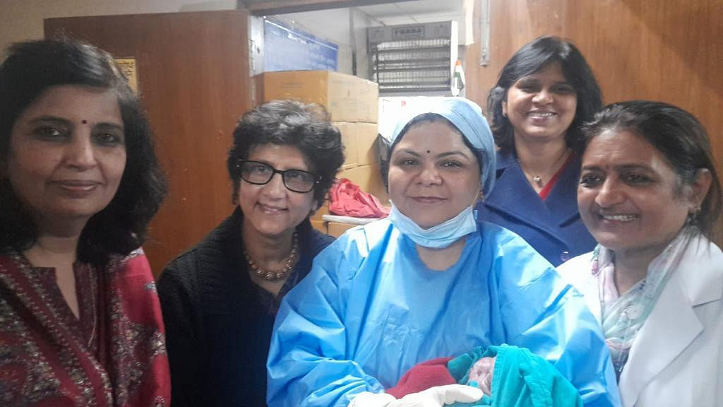 'It was a difficult case... Finally, the patient had a successful pregnancy and delivery through IVF cycle in the first attempt', said Dr Divya Pandey. Credit: Twitter/@SJHDELHI .
