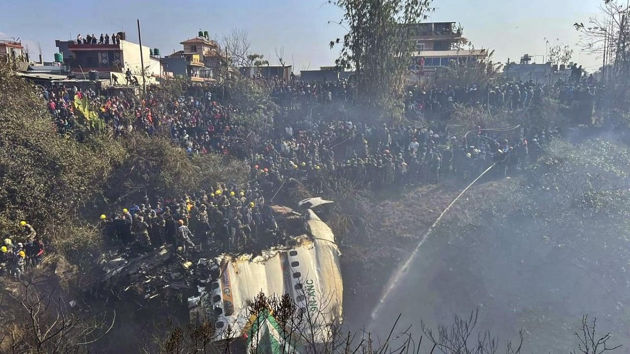 Plane crash in Nepal. Credit: AP Photo